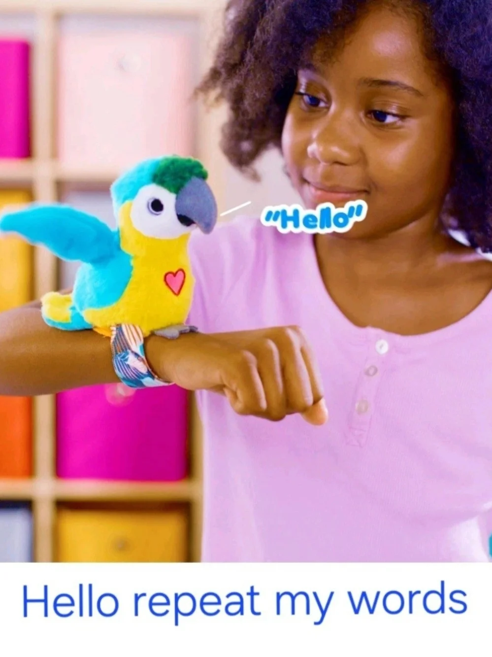 2 Pack Rechargeable Cockatoo & Blue Parrot Interactive Slap Bracelet Birds